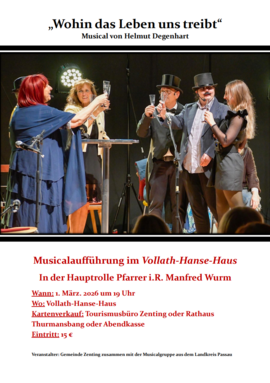 Banner Musical "Wohin das Leben uns treibt"