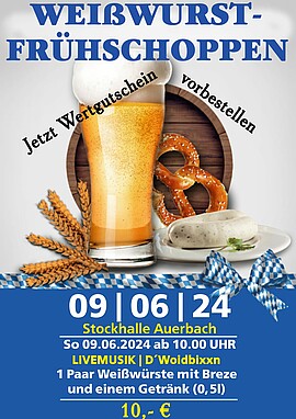 Banner Weißwurstfrühschoppen mit musikalischer Begleitung